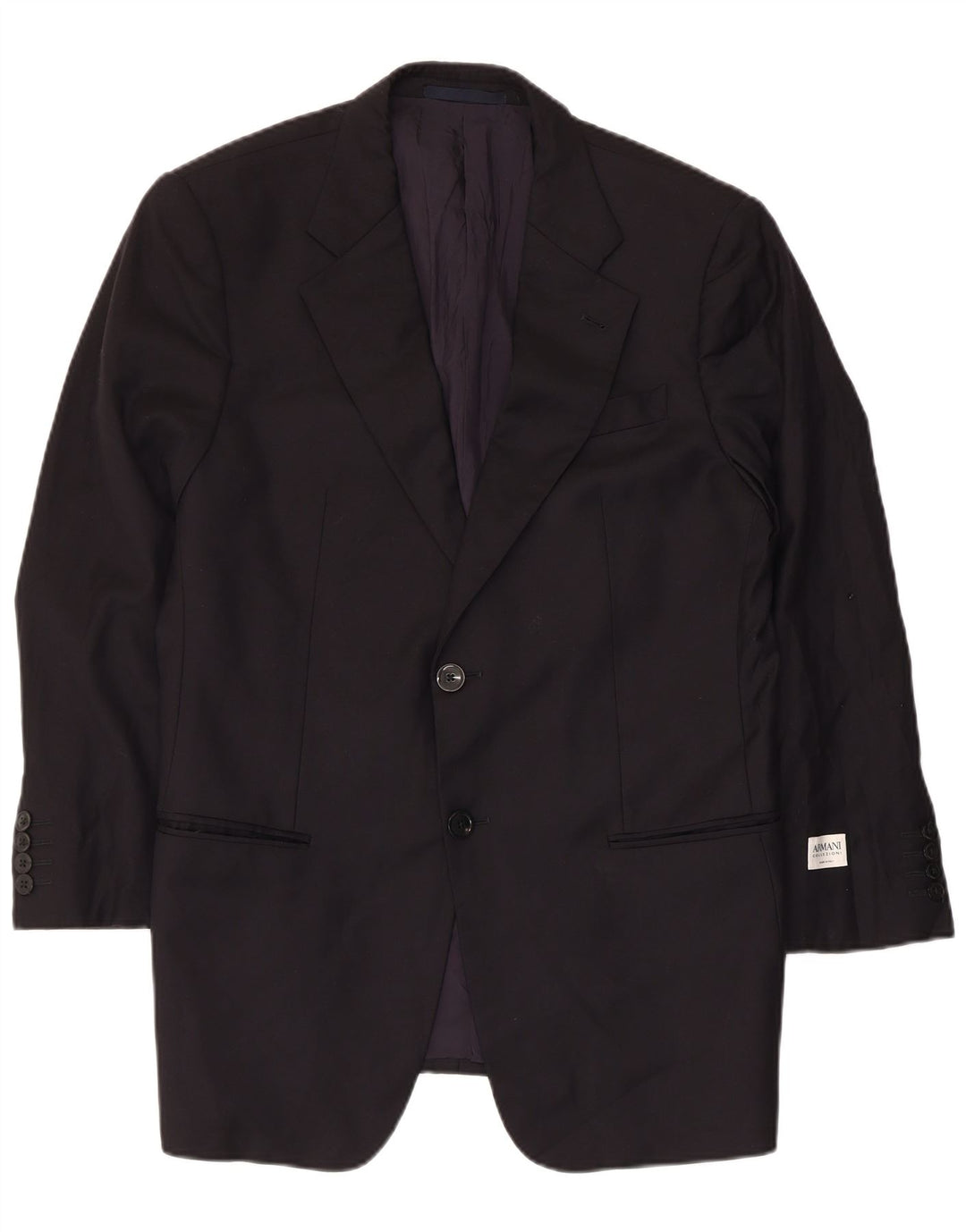 Armani Collezioni Herre 2-knaps blazerjakke IT 50 Stor sort uld