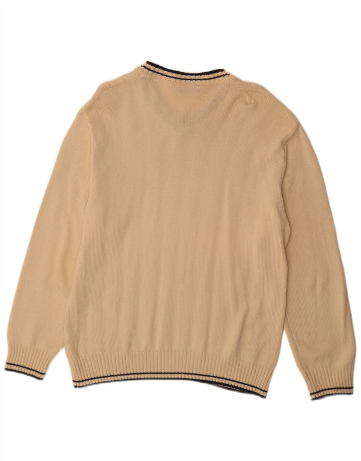 Jeanagers Herre V-hals sweater Stor Beige Bomuld