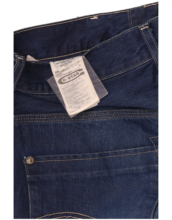 G-STAR Mens Straight Jeans W33 L32 Blue Cotton