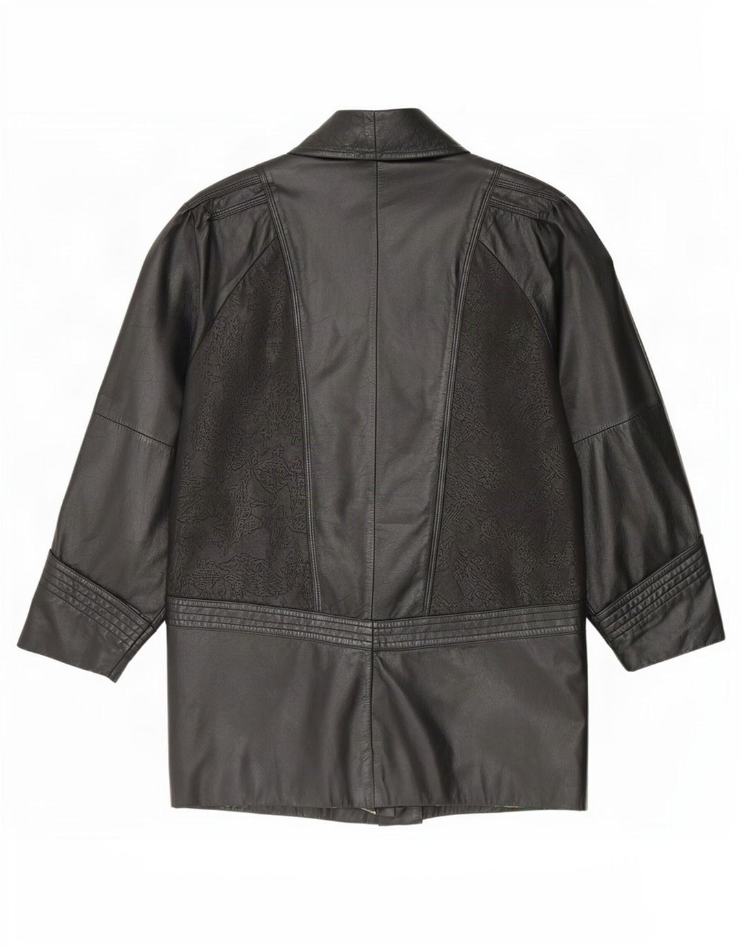 Yessica Dame Læderfrakke UK 14 Large Sort