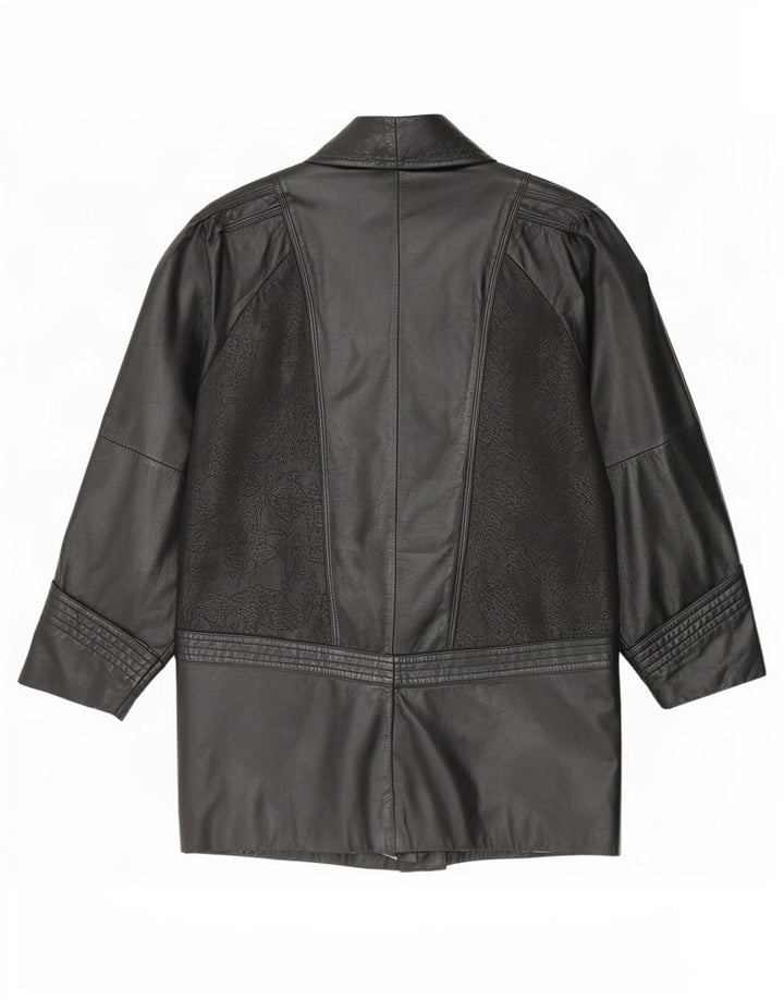 Yessica Dame Læderfrakke UK 14 Large Sort