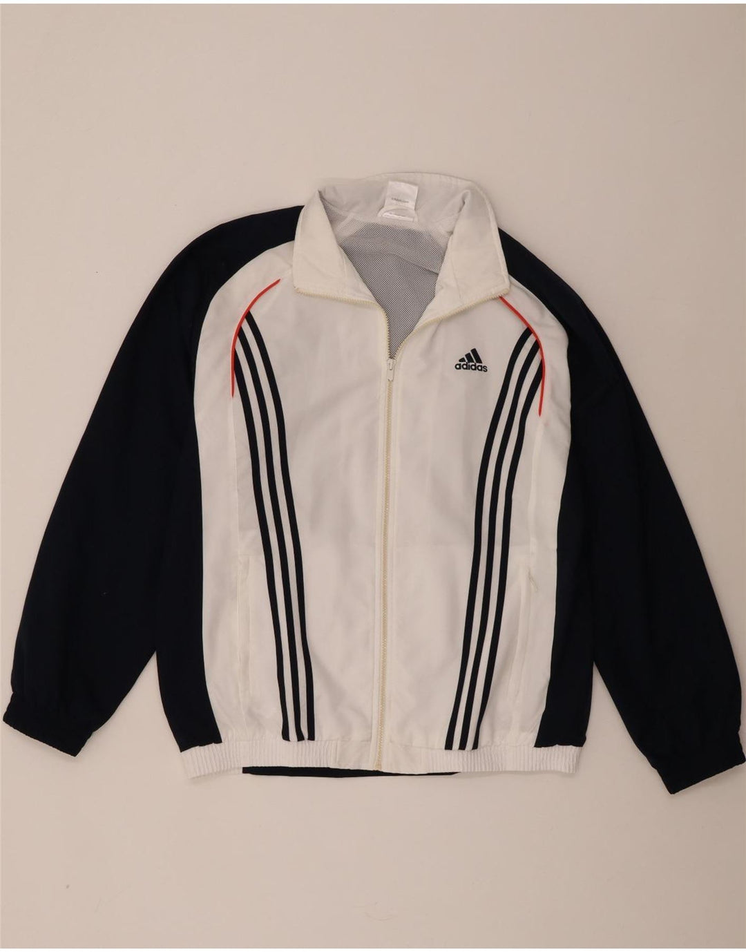 Adidas Træningsdragt til mænd Topjakke UK 42/44 Stor hvid Colourblock Polyester