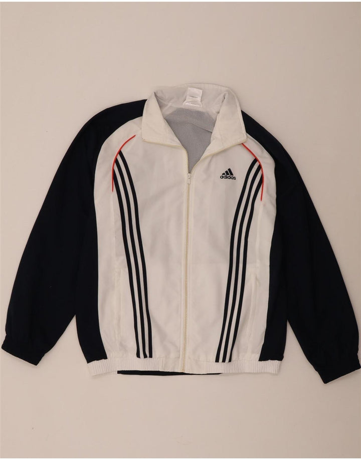 Adidas Træningsdragt til mænd Topjakke UK 42/44 Stor hvid Colourblock Polyester