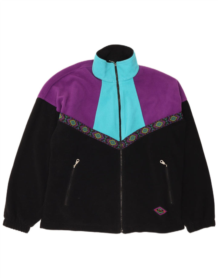 Maier Fleecejakke til mænd UK 40 Stor flerfarvet Colourblock Polyester
