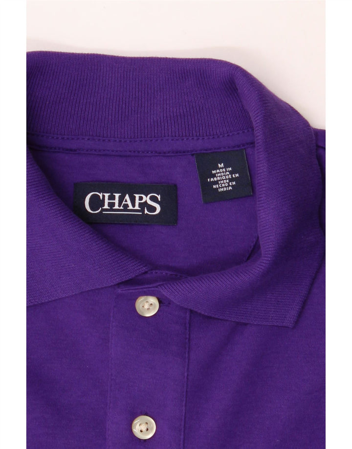 CHAPS Mens Polo Shirt Medium Purple Cotton Vintage Chaps and Second-Hand Chaps from Messina Hembry 