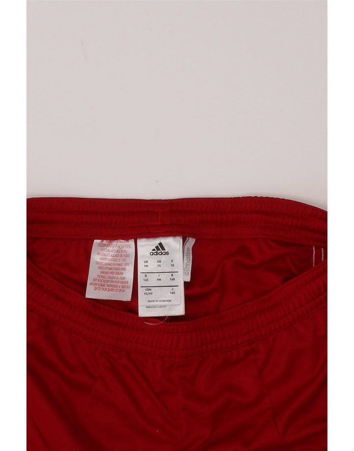 Adidas Boys Climalite Sportshorts 9-10 år Medium Rød Colourblock