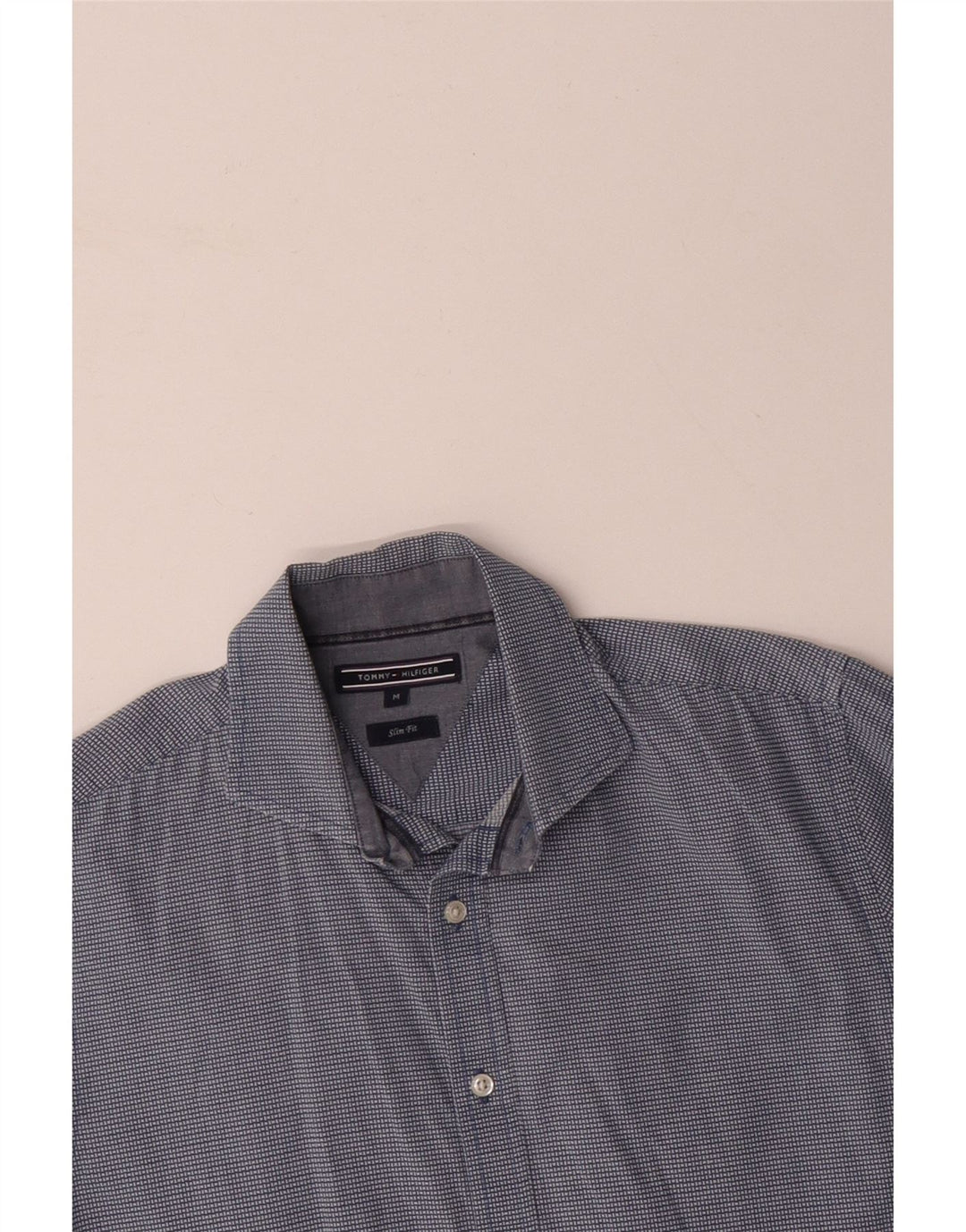 TOMMY BAHAMA Slim Fit skjorte til mænd mellemblå ternet bomuld