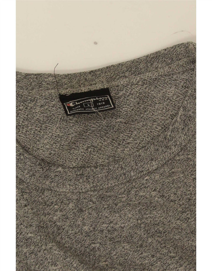 Champion Herre Grafisk T-Shirt Top Stor Grå Flecked