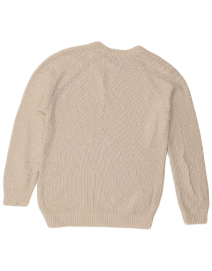 Zara Herre sweater med rund hals, lille hvid bomuld