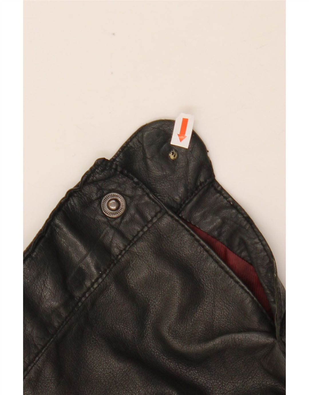 TED BAKER Læderjakke til mænd str. 5 XL Sort læder