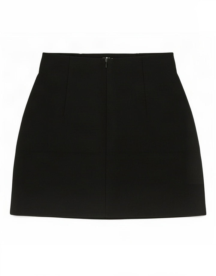 Zara Dame Mininederdel EU 40 Medium W30 Sort