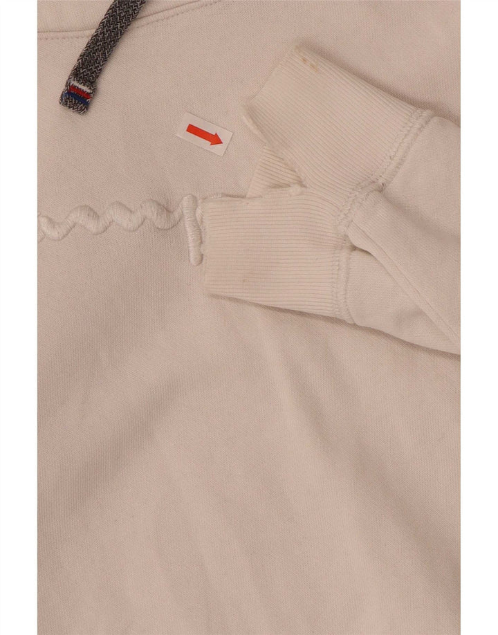 Champion Dame Grafisk Hoodie Jumper UK 14 Medium White