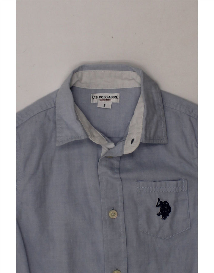 U.S. POLO ASSN. Boys Graphic Shirt 2-3 Years Blue Cotton Vintage U.S. Polo Assn. and Second-Hand U.S. Polo Assn. from Messina Hembry 