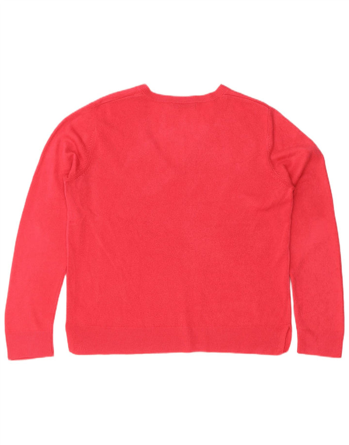 Marks & Spencer Dame V-hals sweater UK 14 Large Red