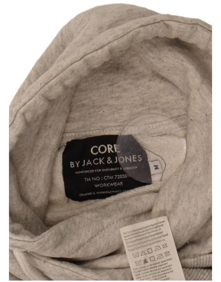Jack & Jones Grafisk hættetrøje til mænd mellemgrå bomuld