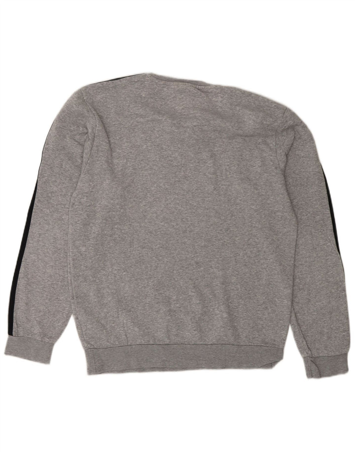 Adidas grafisk sweatshirt til mænd, lille grå flækket bomuld