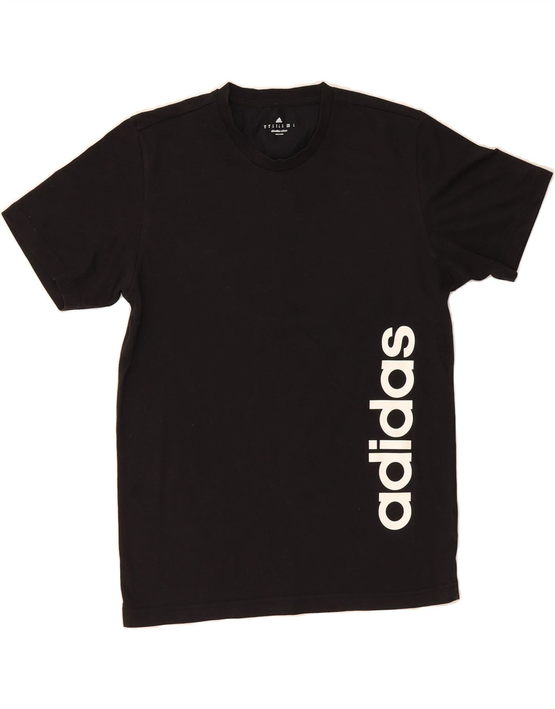 ADIDAS Mens Climalite Graphic T-Shirt Top Medium Black Cotton Vintage Adidas and Second-Hand Adidas from Messina Hembry 