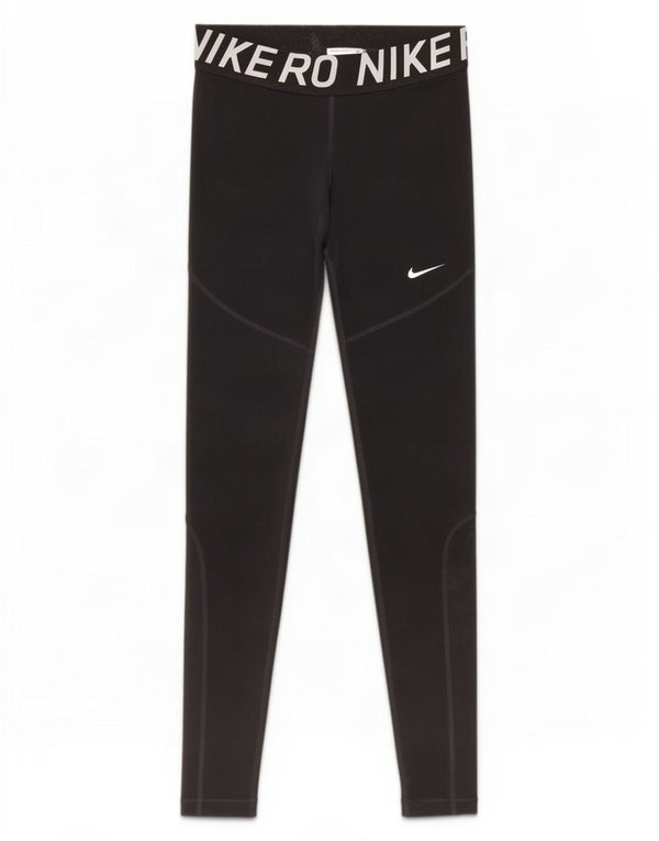 Nike Dame Dri Fit Grafiske Leggings UK 8 Small Black Polyester