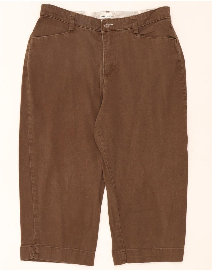 LEE Dame Capri Bukser US 12 Large W32 L20 Brun Bomuld