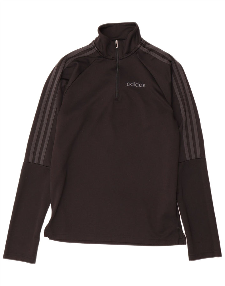 ADIDAS Herre Aeroready Zip Neck Pullover Træningsdragt Top Lille Sort