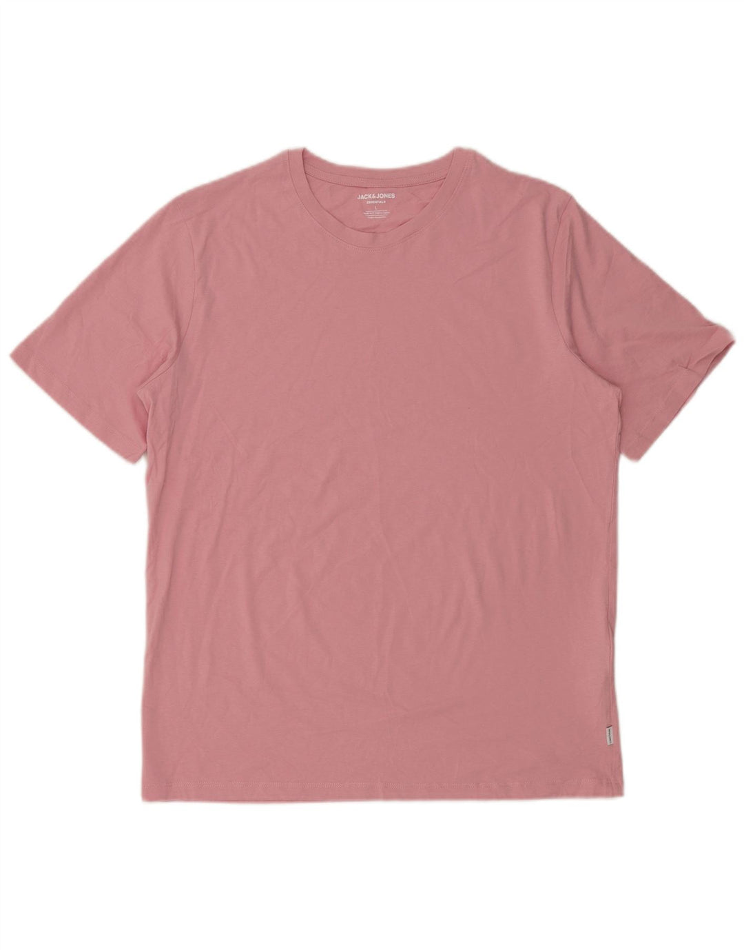 Jack & Jones Herre T-Shirt Top Stor Pink Bomuld