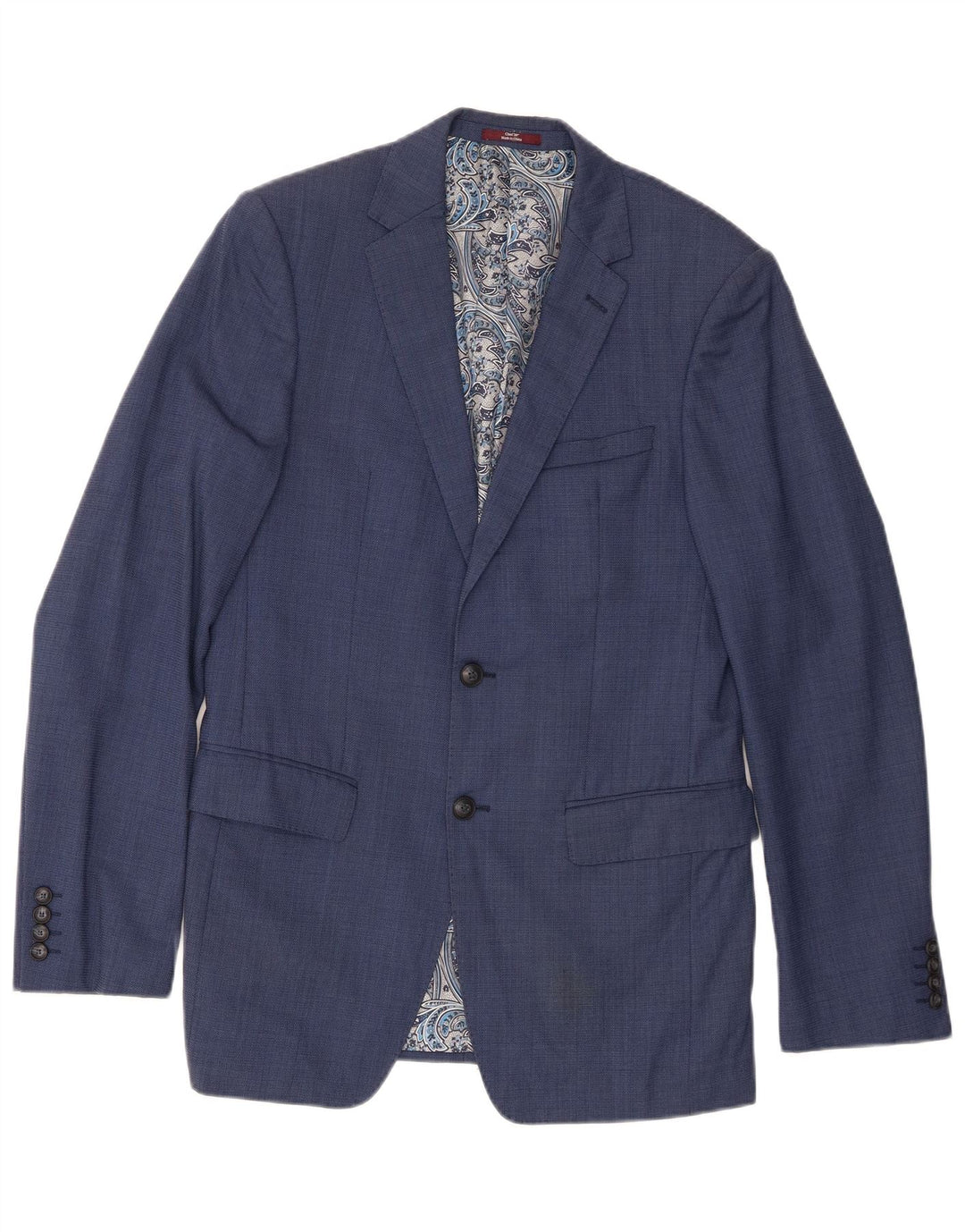 Marks & Spencer Herre 2-knaps blazerjakke UK 38 Medium Blue Wool