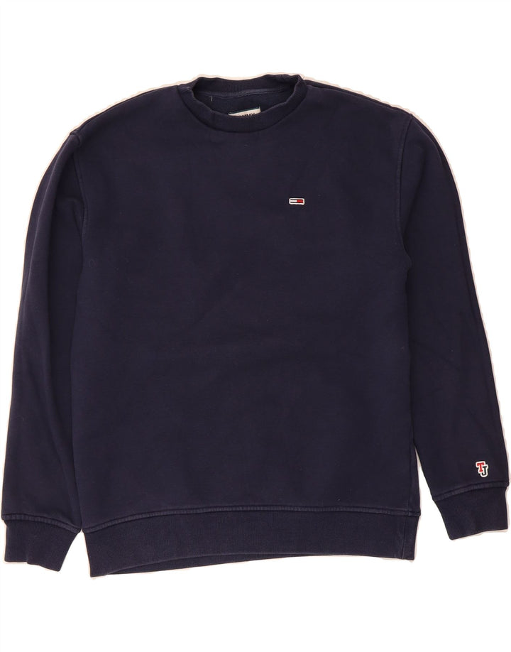 TOMMY HILFIGER Mens Sweatshirt Jumper XS Navy Blue Cotton Vintage Tommy Hilfiger and Second-Hand Tommy Hilfiger from Messina Hembry 