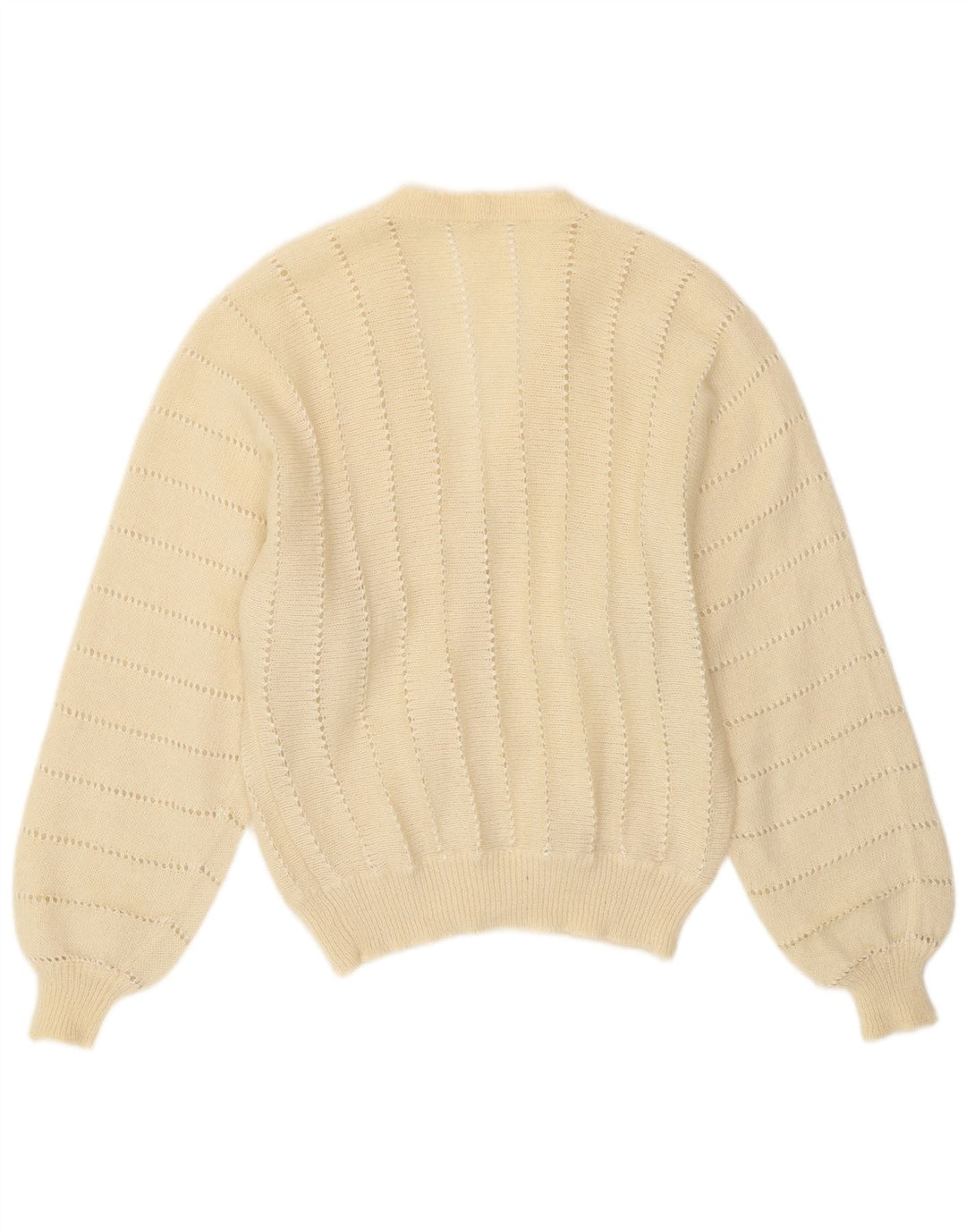 Vintage dame cardigan sweater UK 14 Medium Off White