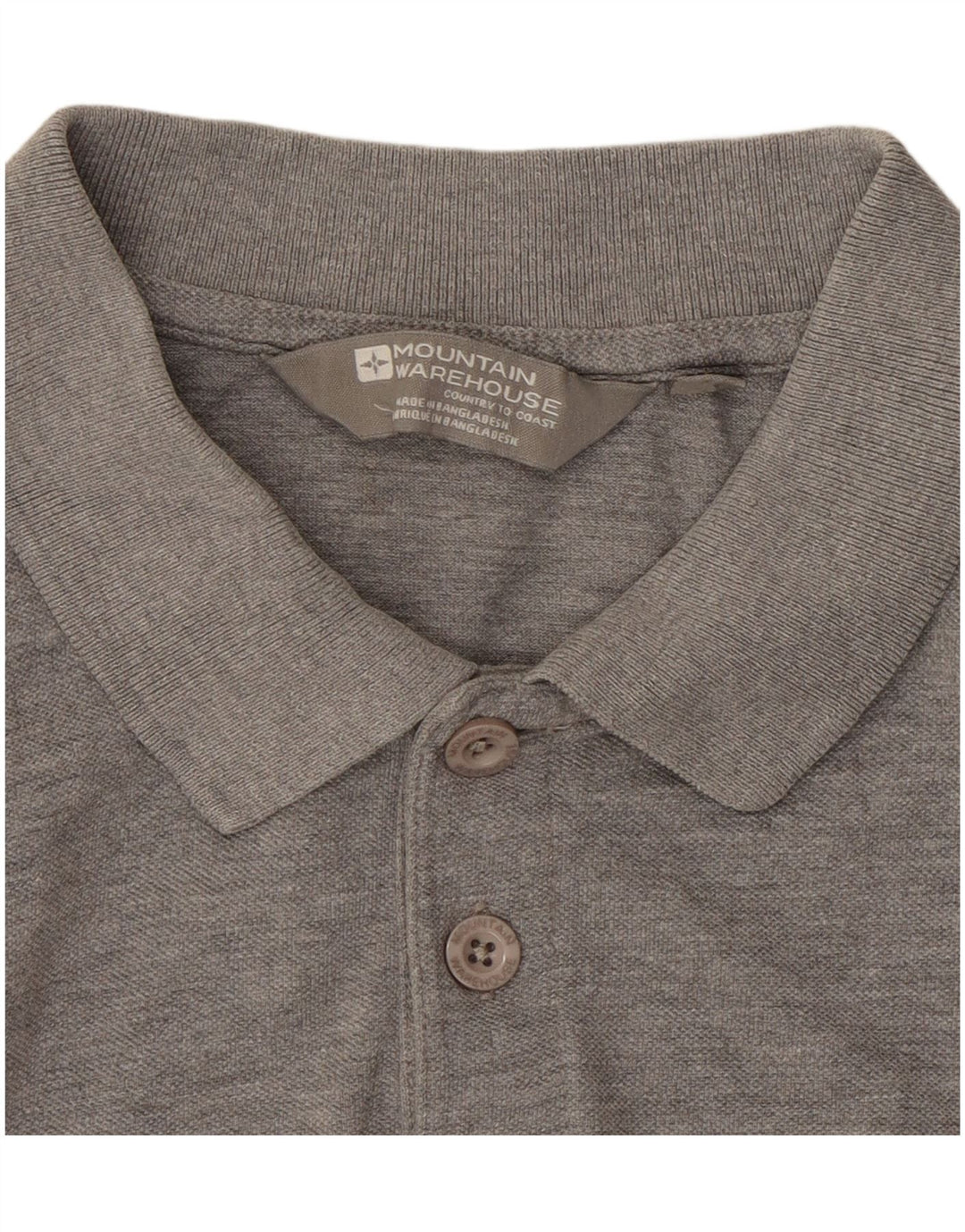 Mountain Warehouse Herre Loose Fit Polo Shirt Medium Grey Bomuld