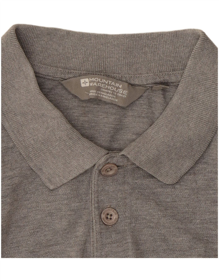 Mountain Warehouse Herre Loose Fit Polo Shirt Medium Grey Bomuld