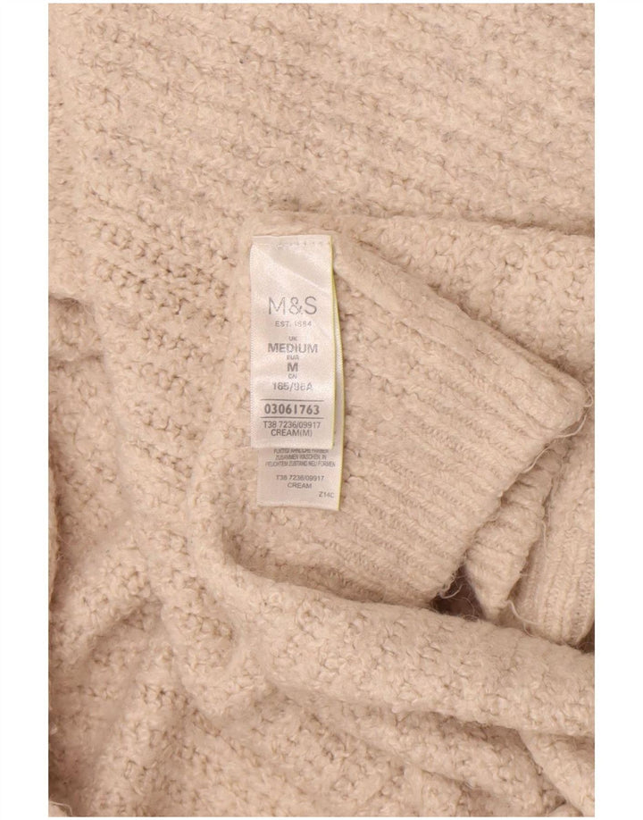 Marks & Spencer Dame Longline Cardigan Sweater UK 12 Medium Off White