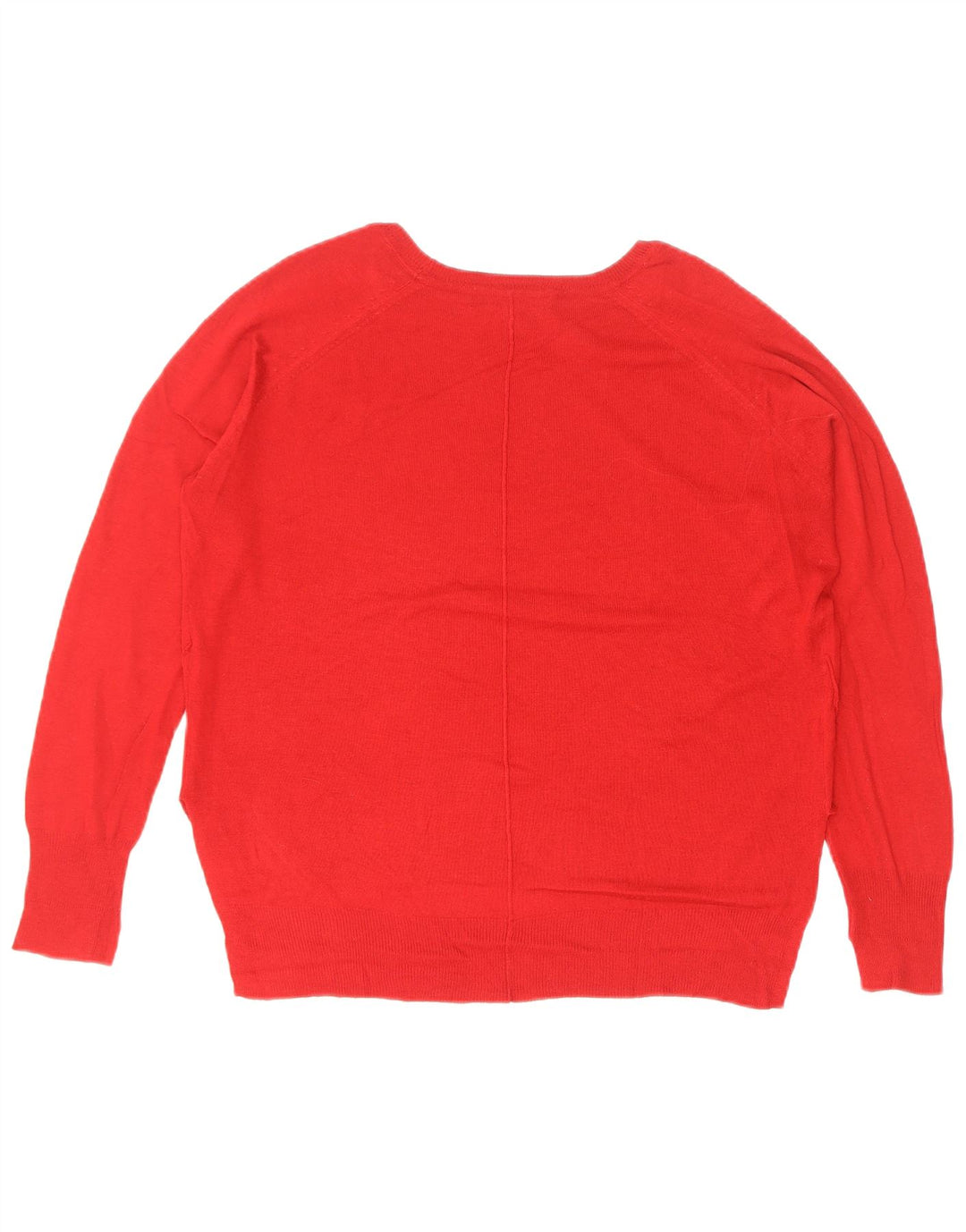 Zara Dame Oversized Boat Neck Jumper Sweater UK 10 Small Red