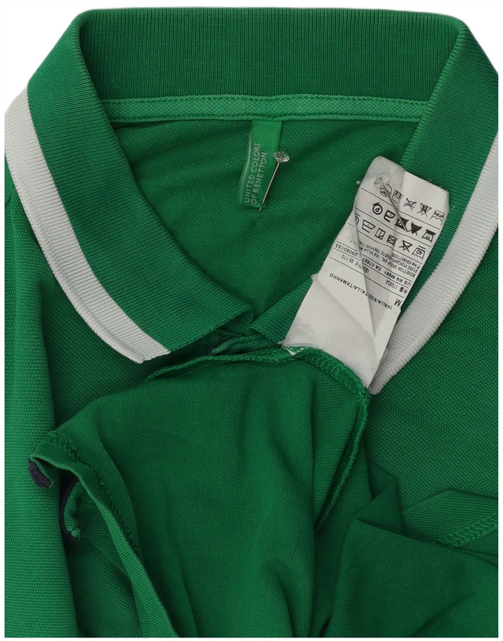Benetton herre poloshirt mellemgrøn bomuld