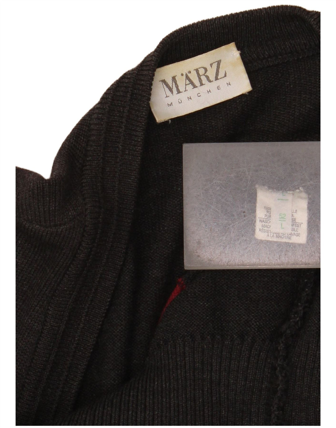 Marz Herre Cardigan Sweater Stor Grå Geometrisk Ny Uld