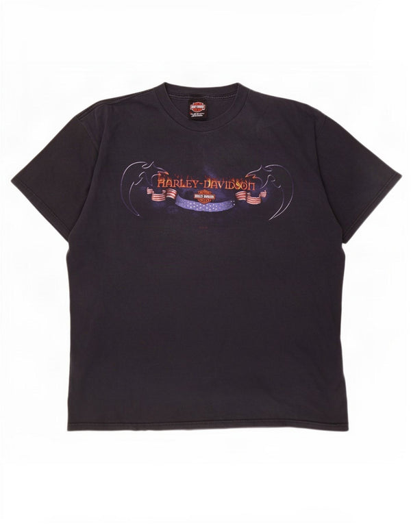 Harley Davidson Herre Las Vegas Grafisk T-Shirt Top XL Sort Bomuld