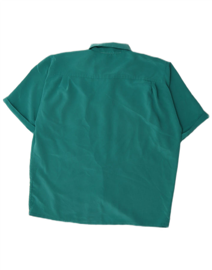 MICHAEL GALL  Womens Short Sleeve Shirt Blouse UK 16 Large Green