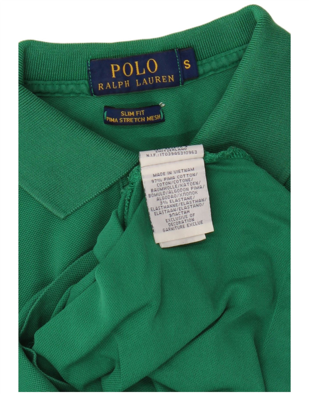 POLO RALPH LAUREN Herre Slim Fit Polo Shirt Lille Grøn Bomuld