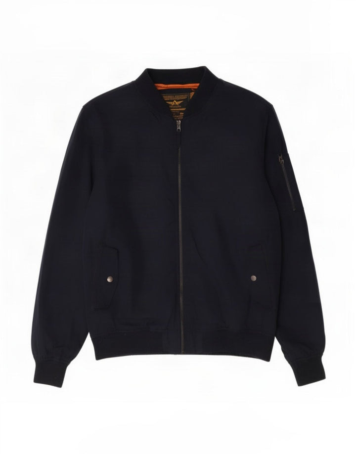 Alcott Herre Bomber Jacket UK 44 2XL Navy Blue Polyester