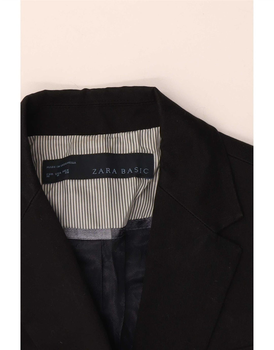 Zara Dame 1 Knap Blazer Jacket UK 12 Medium Sort