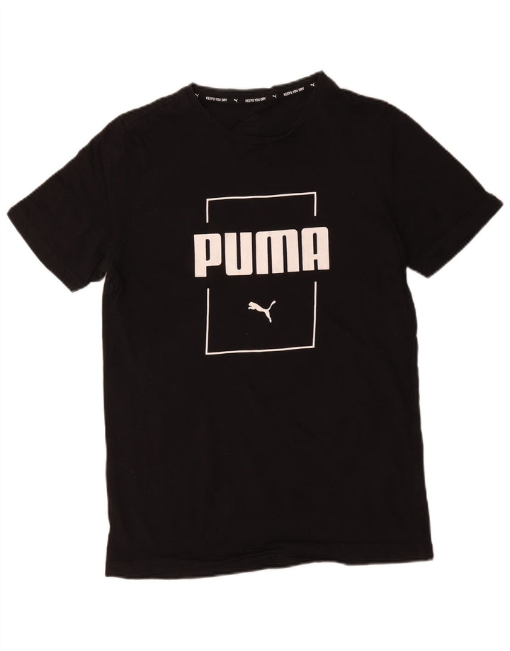 Puma Herre grafisk T-shirt top lille sort bomuld