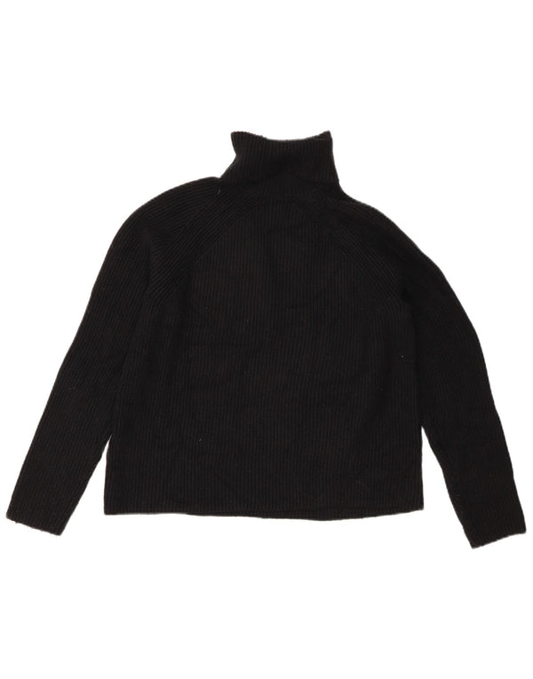 Marks & Spencer Dame Rullehals sweater UK 10 Small Black Viscose