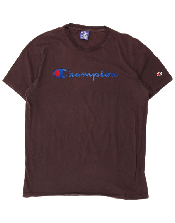 Champion Herre Grafisk T-Shirt Top Stor Brun
