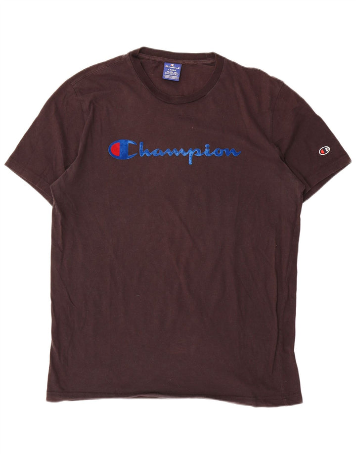 Champion Herre Grafisk T-Shirt Top Stor Brun