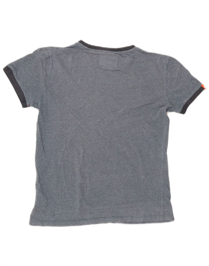 Superdry T-shirt top til mænd, lille marineblå bomuld