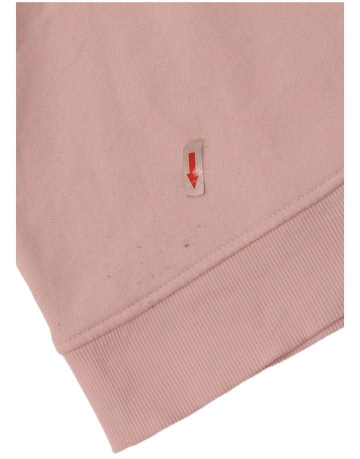 Zara Dame Oversized Sweatshirt Jumper UK 16 Large Pink Bomuld