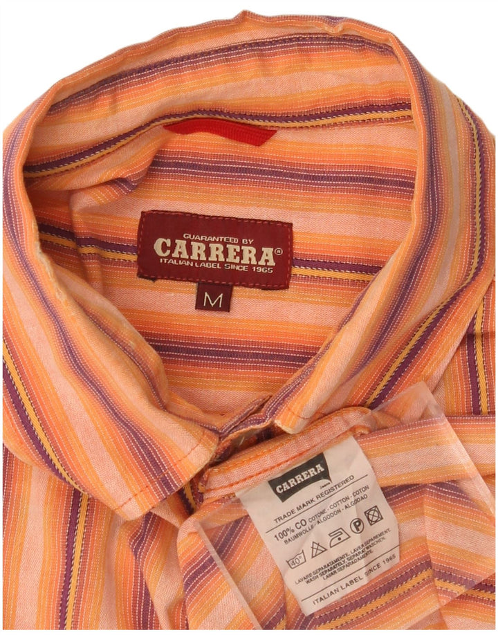 CARRERA herreskjorte medium orange stribet bomuld