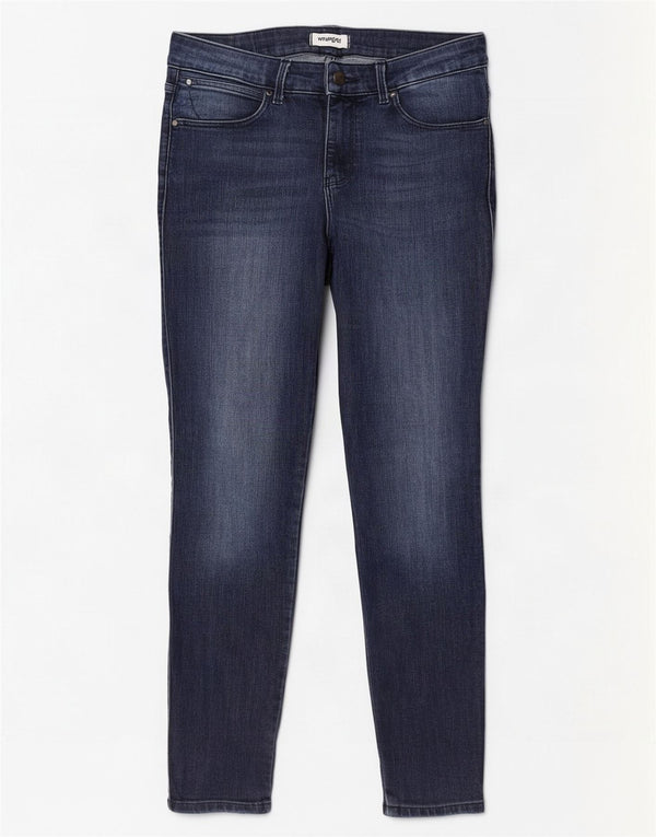 Wrangler Dame Skinny Jeans W29 L27 Marineblå Bomuld