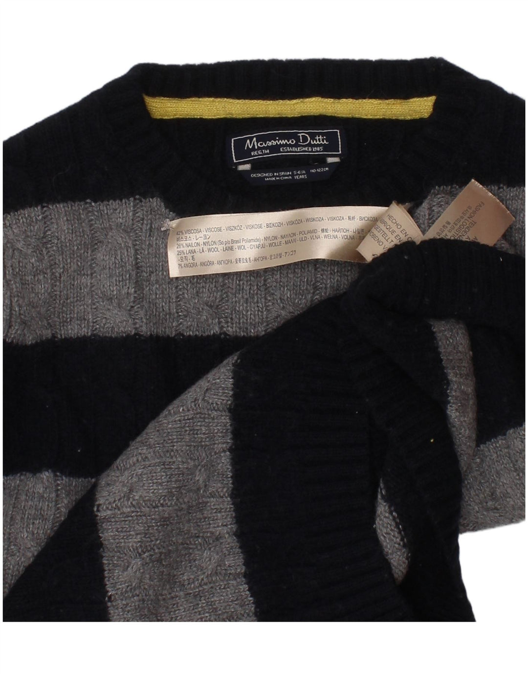 Massimo Dutti drenge sweater med rund hals 5-6 år marineblå stribet