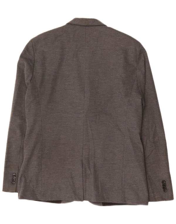 Zara Herre 2-knaps blazerjakke UK 42 XL Grå Polyester