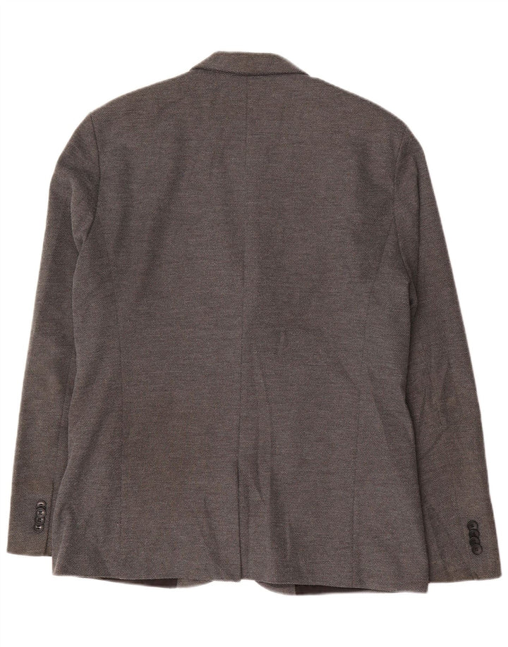 Zara Herre 2-knaps blazerjakke UK 42 XL Grå Polyester